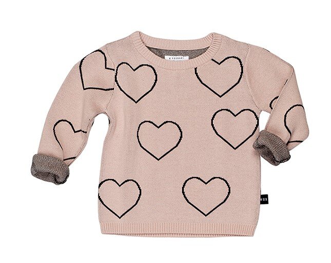 huxbaby heart knit jumper