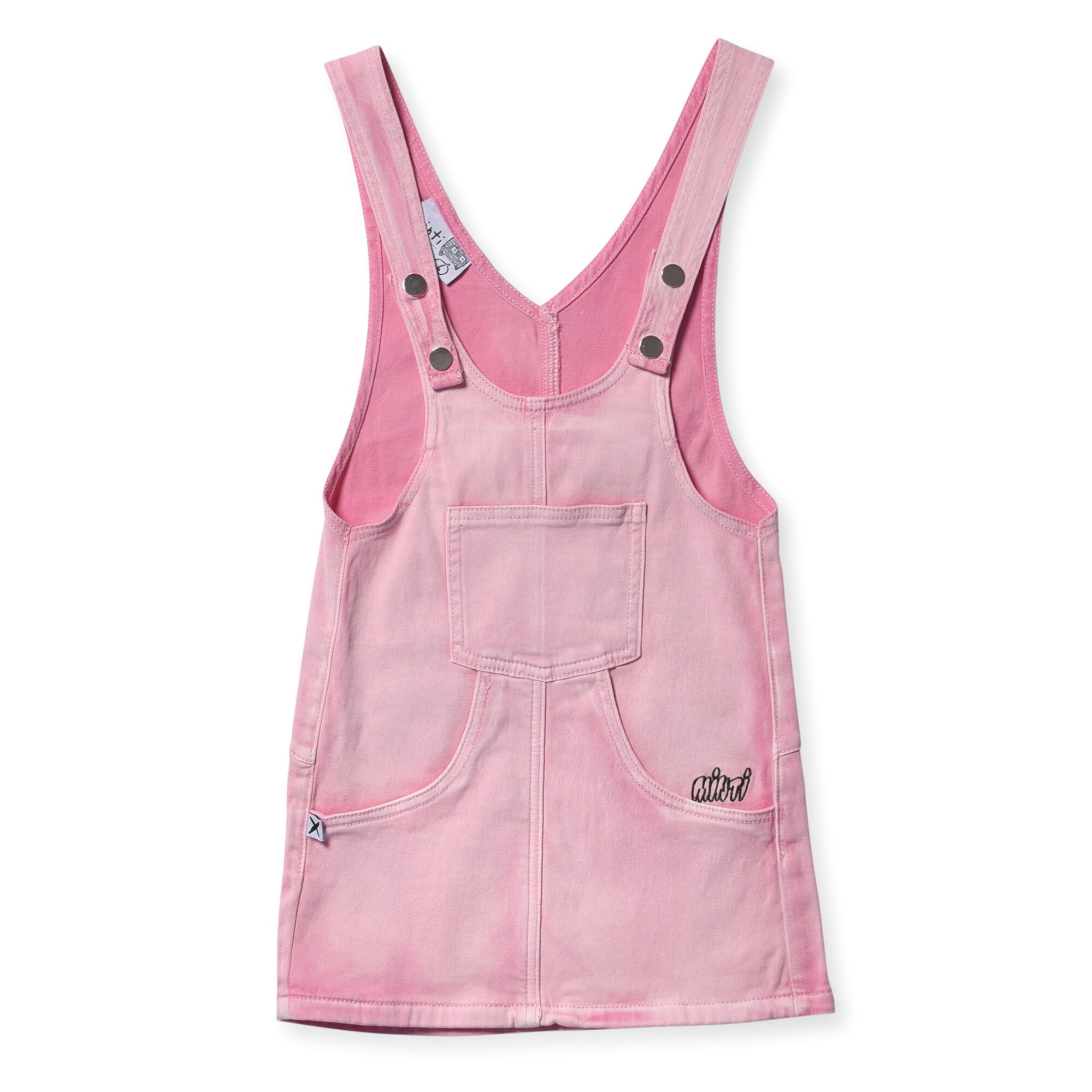 girls pink denim dress