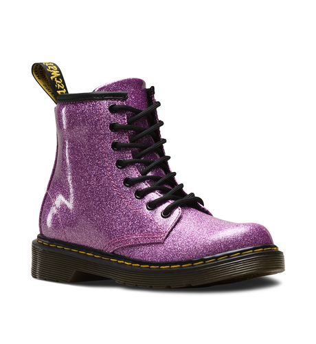 Purple shiny clearance doc martens