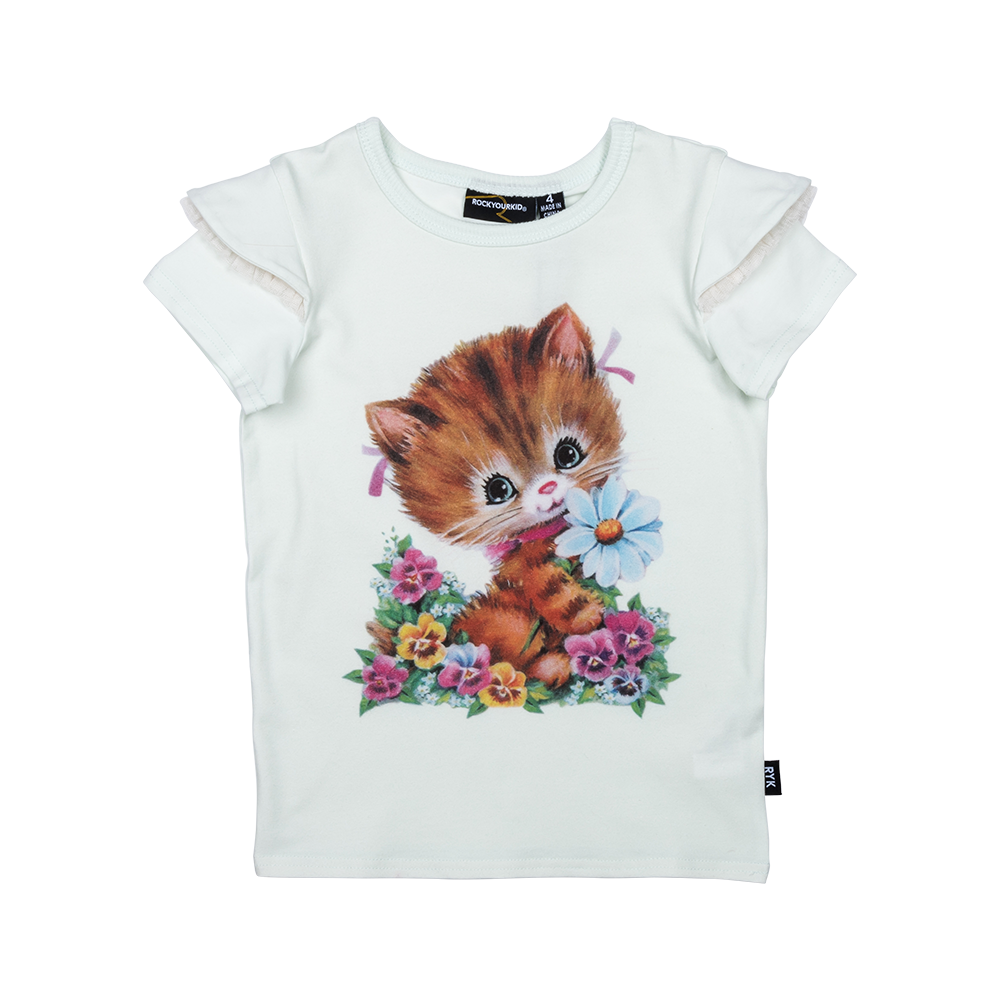 Rock Your Kid Kitty Kat S S Tee CLOTHING GIRL Girls L S Tees Kids Clothing NZ Shop Online Kid Republic S18 19 Rock Your Kid D5