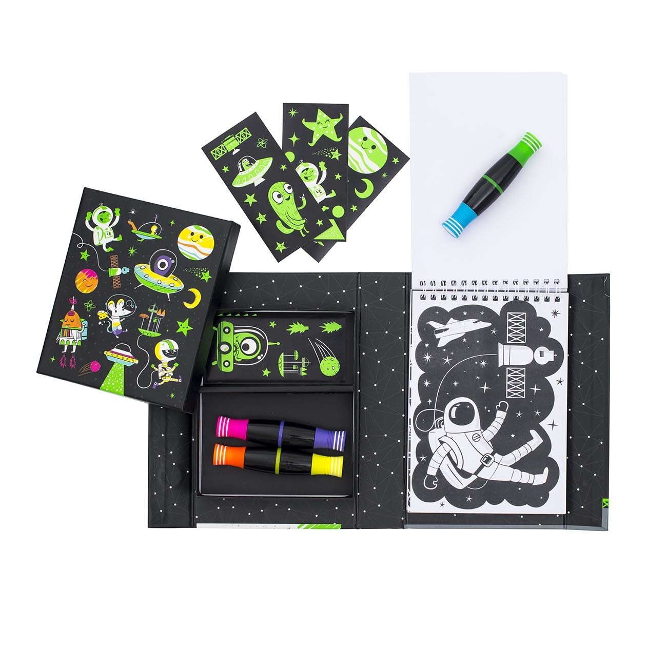 Tiger Tribe Neon Colouring Set - Space - PLAY-Art & Craft : Kids