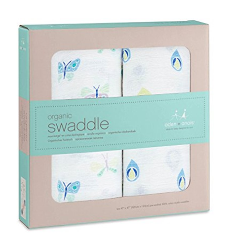 Aden & Anais 2pk Organic Swaddles - Mariposa