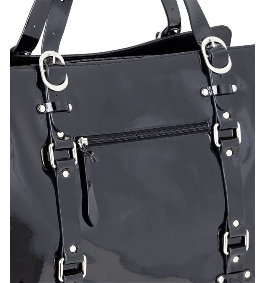 black patent leather bags