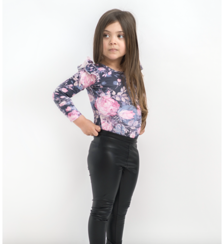 Girls on sale pleather leggings