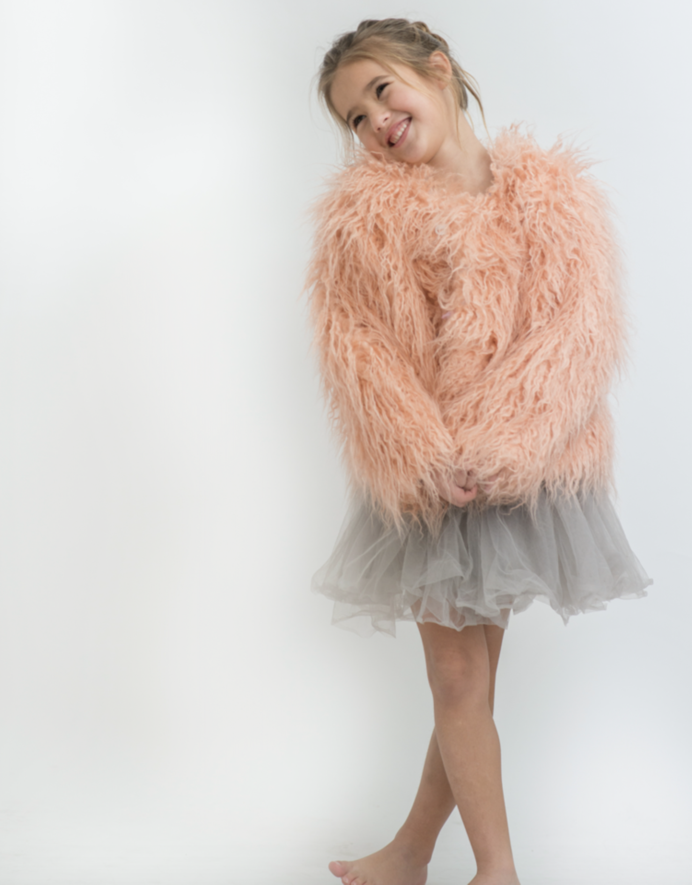 Pink hot sale shaggy jacket