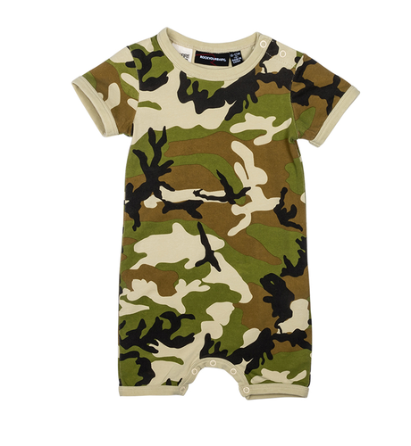 Rock Your Baby Army Fatigue Playsuit