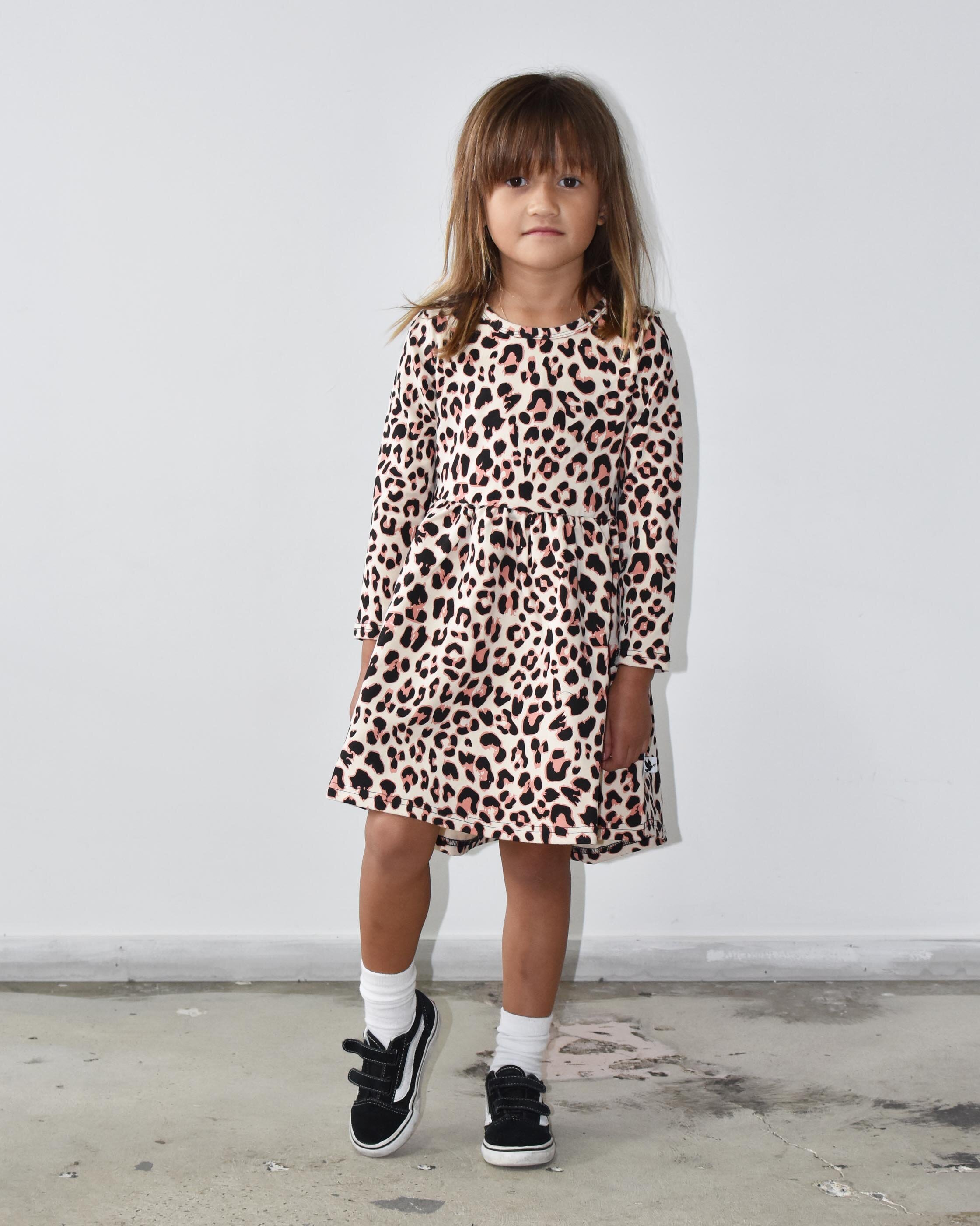 Kids leopard hot sale dress