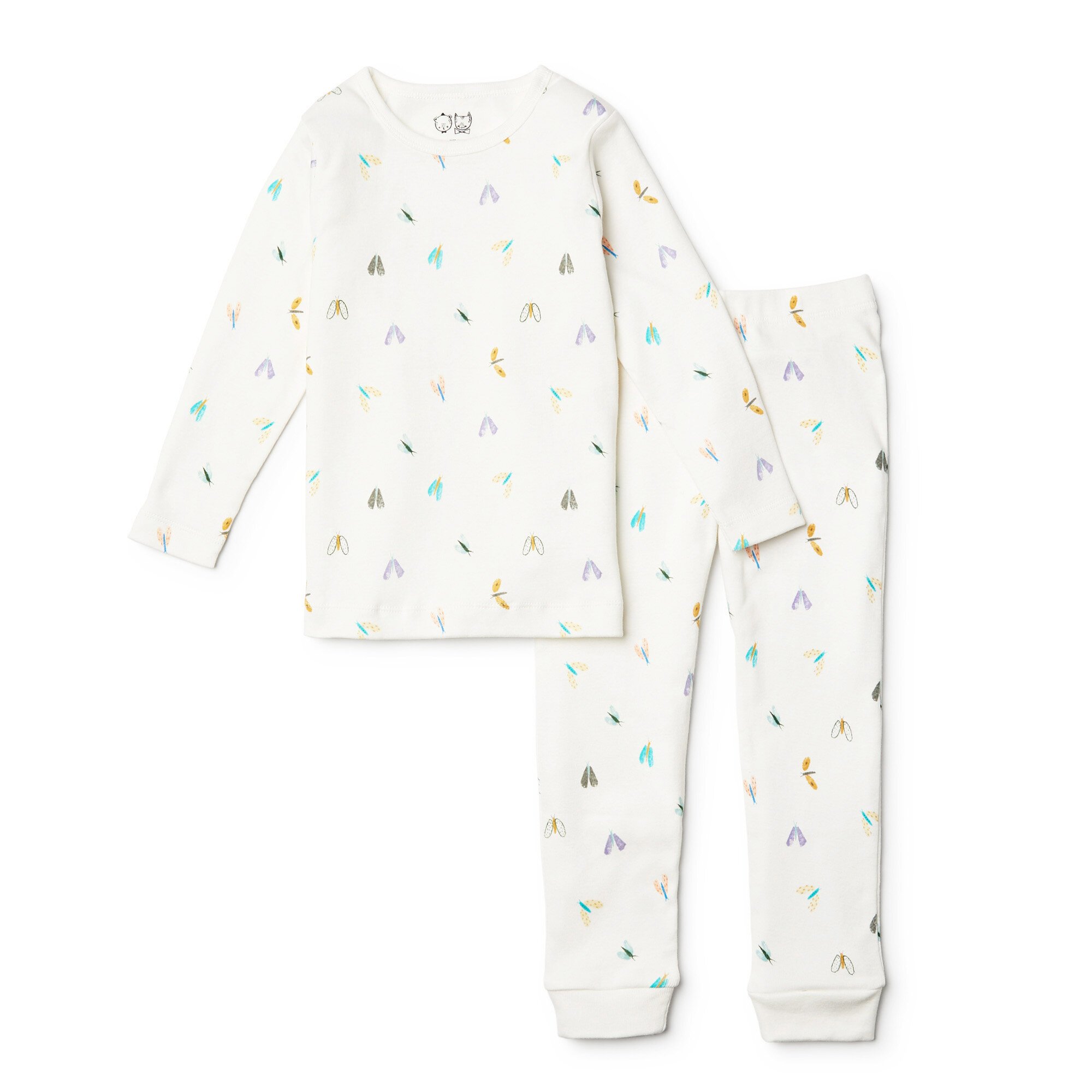 Wilson & Frenchy Organic Flitter Flutter Long Sleeve Pyjama Set ...