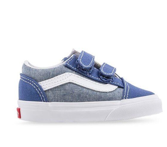 Vans Toddler Old Skool Velcro Chambray SHOP BY BRAND Vans Kids Clothing NZ Shop Online Kid Republic W19 Vans