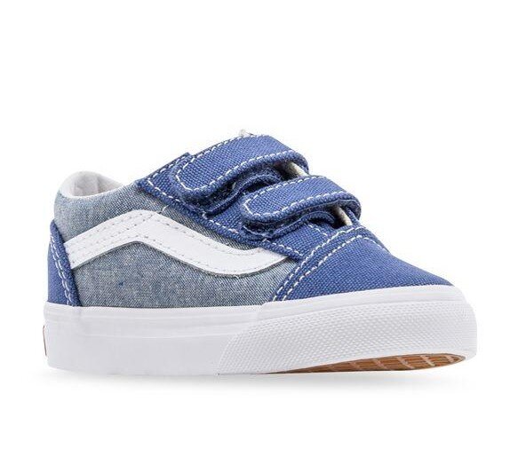 Vans Toddler Old Skool Velcro Chambray SALE Sale Footwear