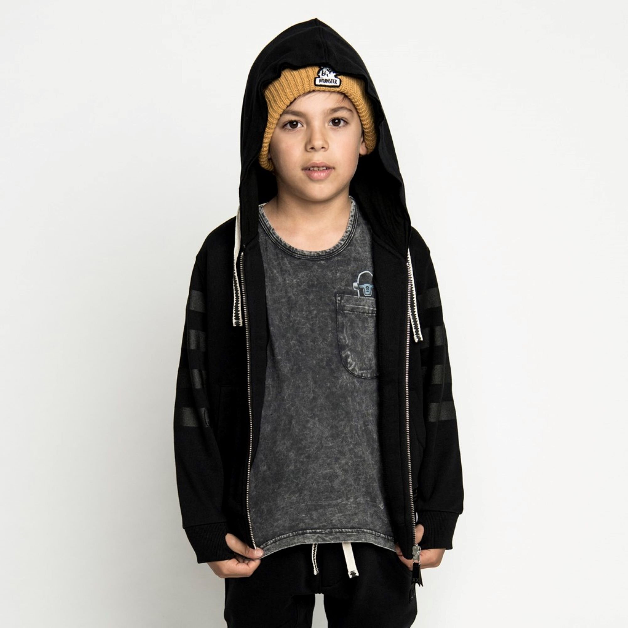 Munster Thrash Tape Hoodie Black SHOP BY BRAND Munster Kids Clothing NZ Shop Online Kid Republic W20 MUNSTER D1