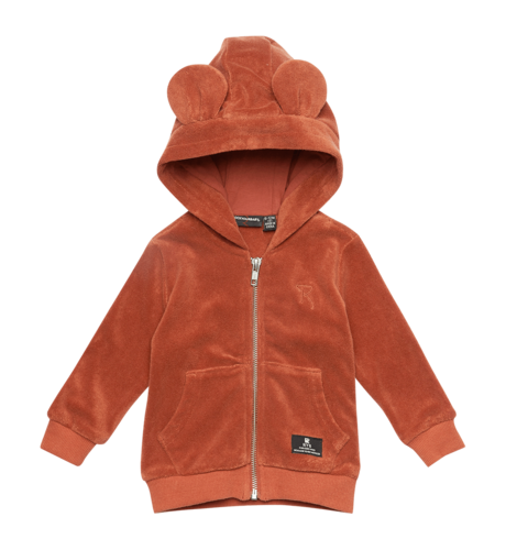 Rock Your Baby Rust Terry Towelling Hooded Jacket