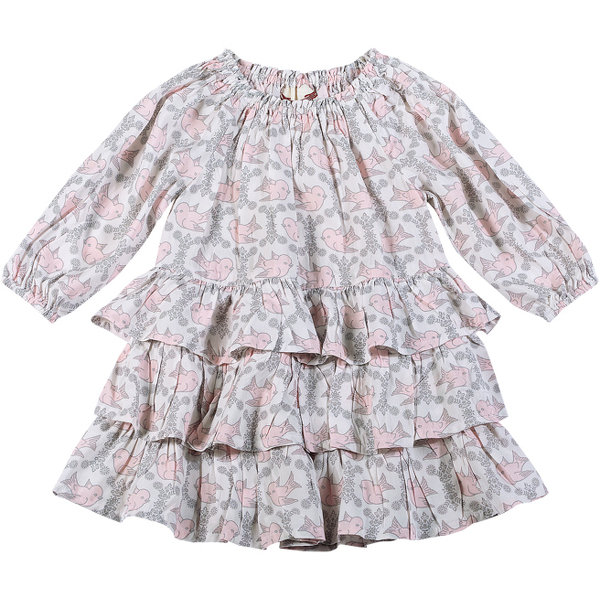 Paper Wings Frilled Smock Dress - Vintage Birds - CLOTHING-BABY-Baby ...