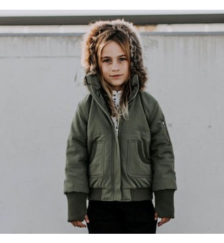 Duke Of London Olive Fur Bomber - CLOTHING-BOY-Boys OUTERWEAR : Kids ...