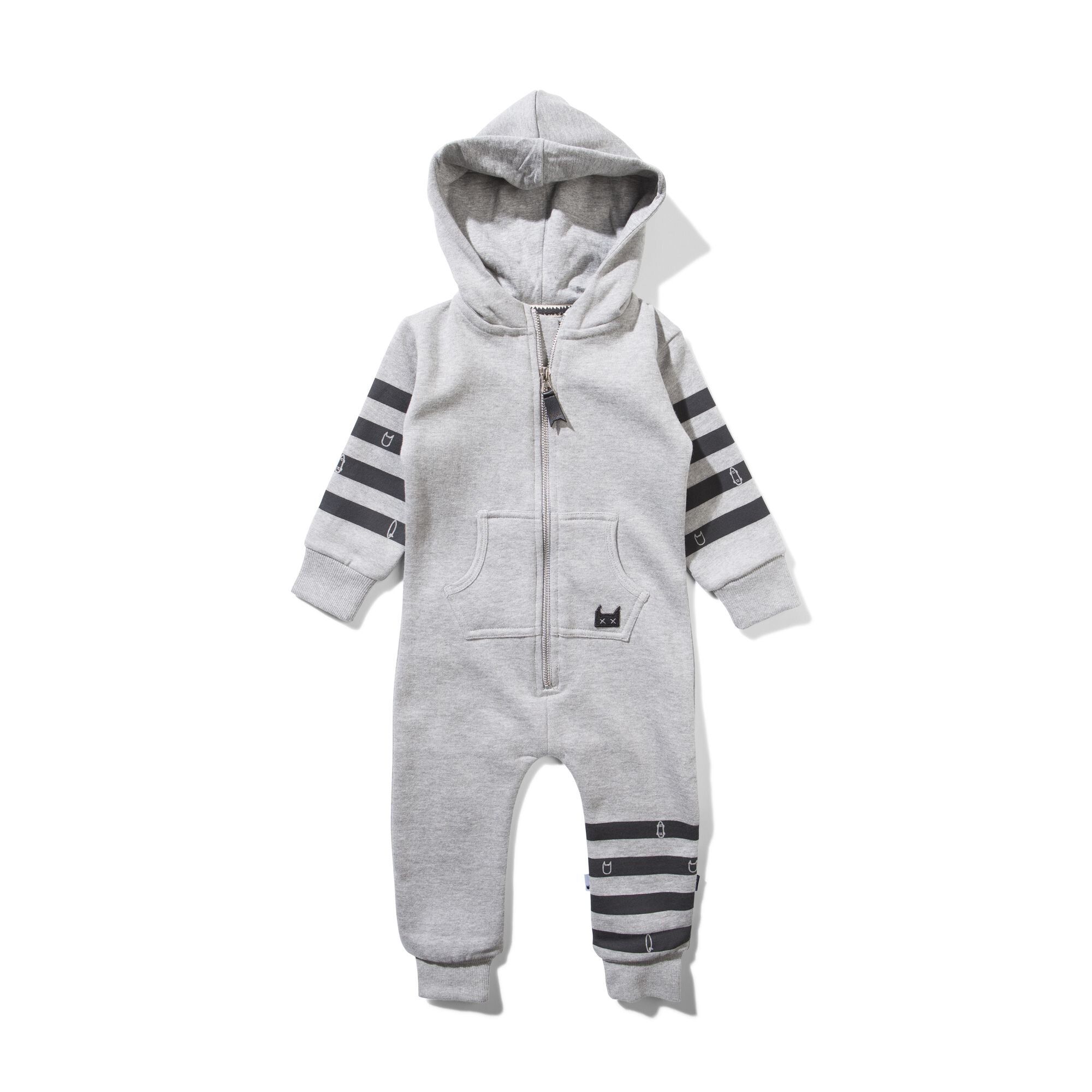 Mini Munster Cruz All In One Jumpsuit - Grey Marle - CLOTHING-BABY-Baby ...