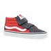 Vans Kids SK-8 Mid Velcro 2-Tone Grey/Red