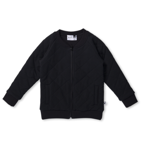 Minti Furry Quilted Bomber - Black - SHOP BY BRAND-Minti : Kids ...