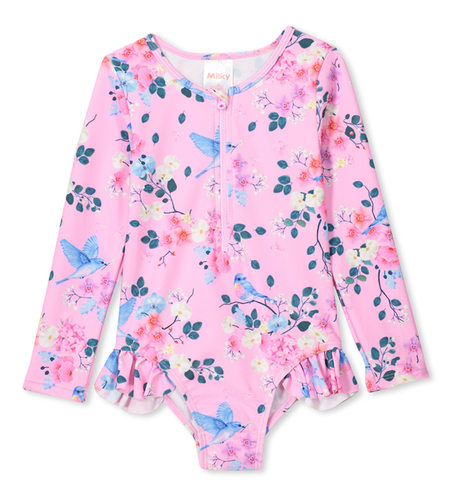 Milky Bluebird L/S Swimsuit - Lilac Sachet - CLOTHING-SWIMWEAR : Kids ...