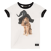 Rock Your Kid Dog Tricks Ringer T-Shirt - Cream/Black