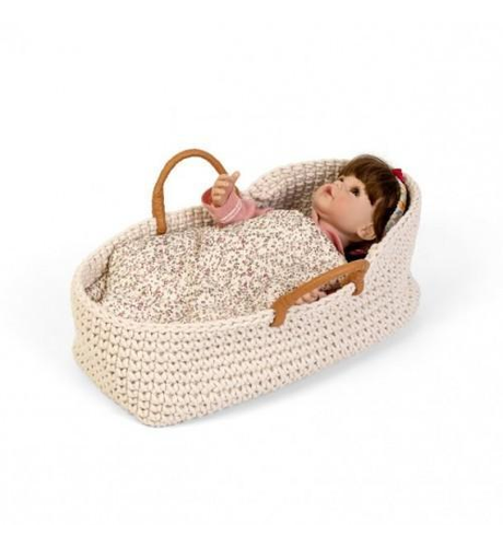 Astrup Knitted Doll Basket & Bedding Set 50cm