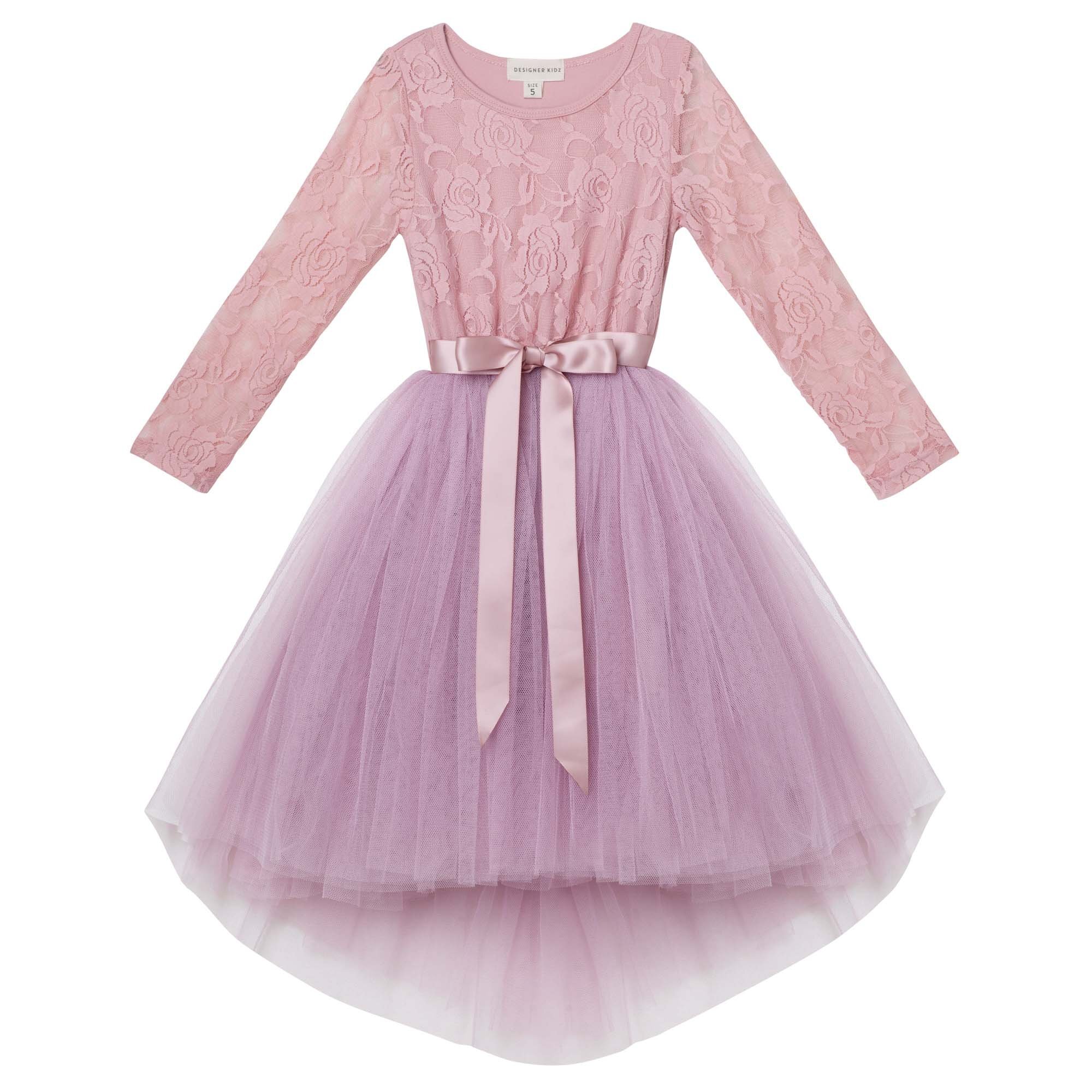 Designer Kidz Candi Lace Tutu Dress - Truffle - CLOTHING-GIRL-Girls ...