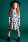 Rock Your Kid Dino Floral Drop Waist Dress