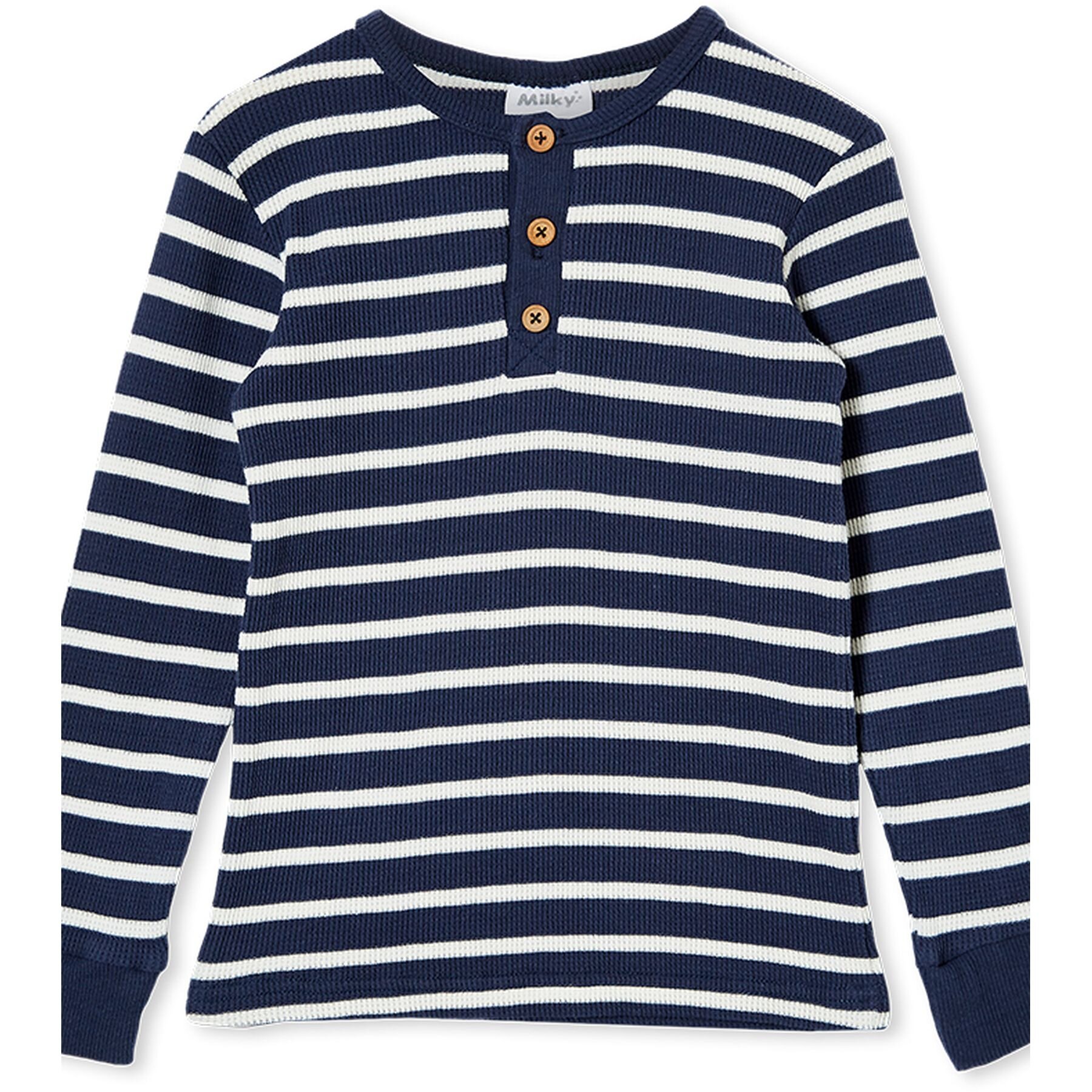 Milky Waffle Stripe Henley Tee - SALE-Sale Boys Clothing : Kids ...