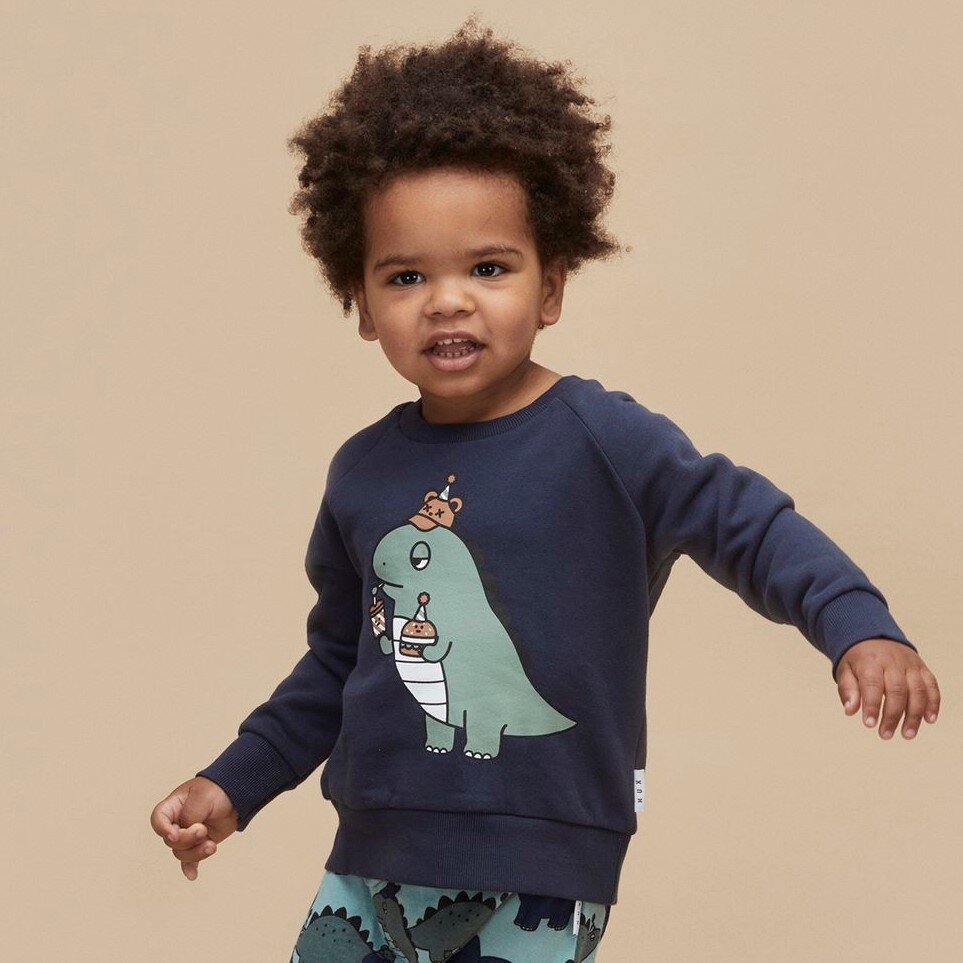 Huxbaby Dino Sweatshirt - Midnight - SALE-Sale Boys Clothing : Kids ...