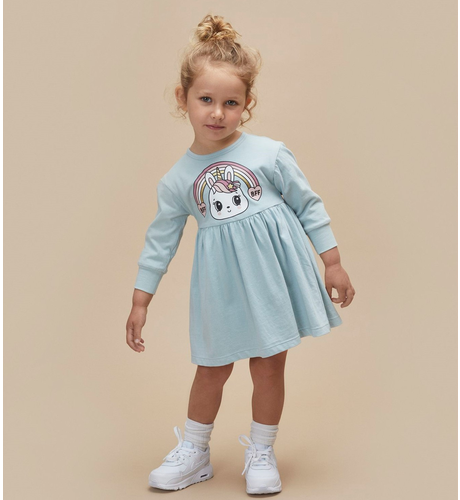 Huxbaby Bunny Love Reversible Dress - Sea Foam - CLOTHING-GIRL-Girls ...