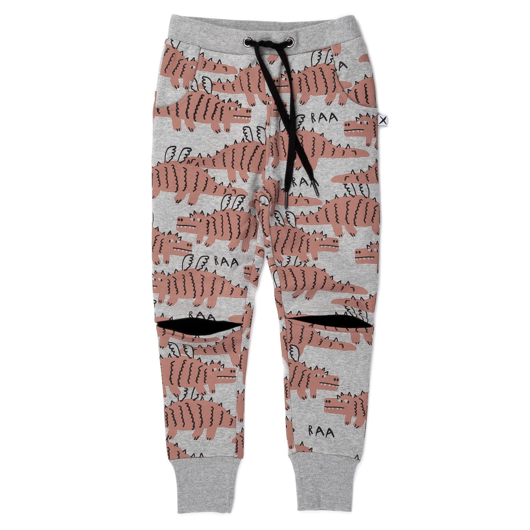 Minti Dragons Furry Trackies - Grey Marle - CLOTHING-BOY-Boys PANTS ...