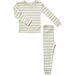 Rylee + Cru Ribbed Pajama Set - Agave Stripe