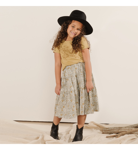 Rylee + Cru Dolly Midi Skirt - Wildflowers - CLOTHING-GIRL-Girls