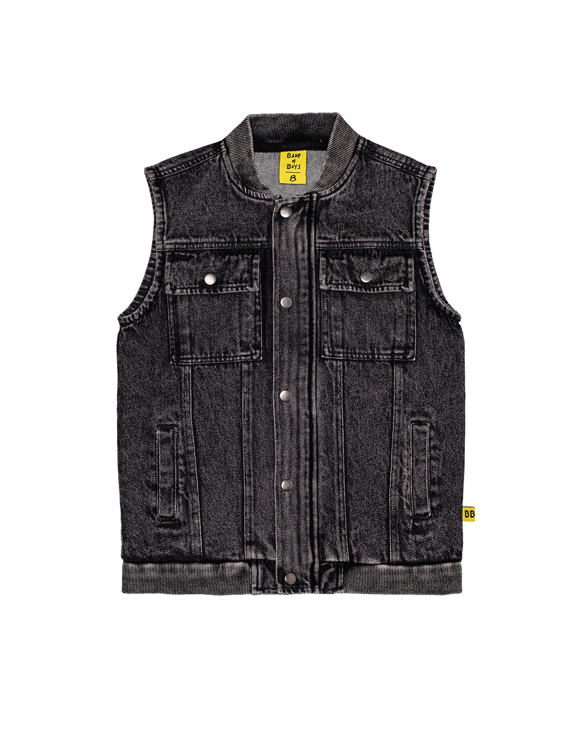 Kids black denim vest hotsell