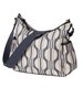 OiOi Charcoal/Sand Dot Striped Hobo