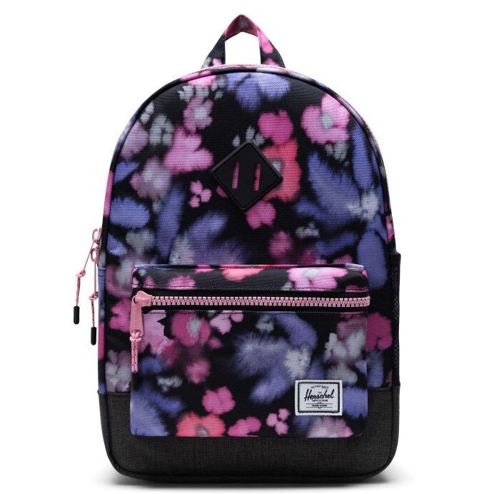 Herschel Supply Co. Pop Quiz Blurry Floral Lunch Box in Black