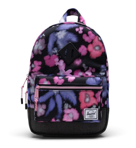 Herschel Kids Heritage Backpack (9L) - Blurry Floral/Black Crosshatch