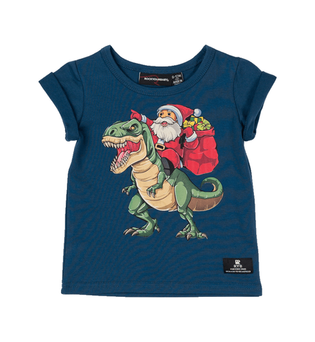 Rock Your Baby Dino Sleigh Baby T-Shirt