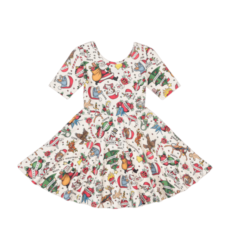 Rock Your Kid Xmas Tattoo Mabel Dress