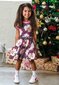 Rock Your Kid Pink Leopard Santa Waisted Dress