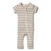 Wilson & Frenchy Organic Stripe Rib Zipsuit - Hazelwood Ecru