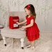 Designer Kidz My First Lace Tutu Dress - Sparkle Red