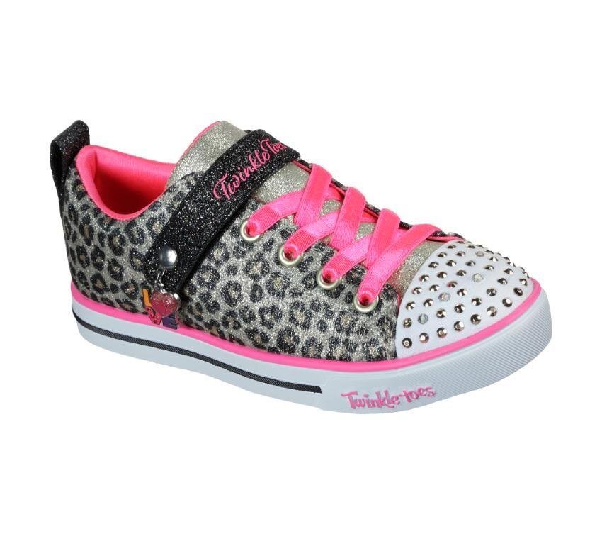 Skechers Sparkle Lite Leopard FOOTWEAR Sneakers Kids Clothing NZ Shop Online Kid Republic S21 22 Skechers