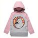 Minti Sleepy Unicorn Furry Hood - Grey Marle/Muted Pink