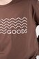 Good Goods L/S Ready Set Tide Embroidery Tee - Chocolate