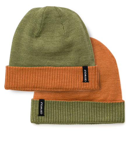 Crywolf Reversible Beanie - Khaki/Hazel