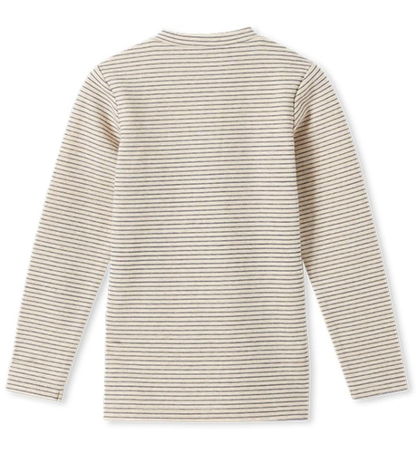 Milky Oatmeal Stripe Rib Henley Tee - SALE-Sale Boys Clothing-L/S Tees ...