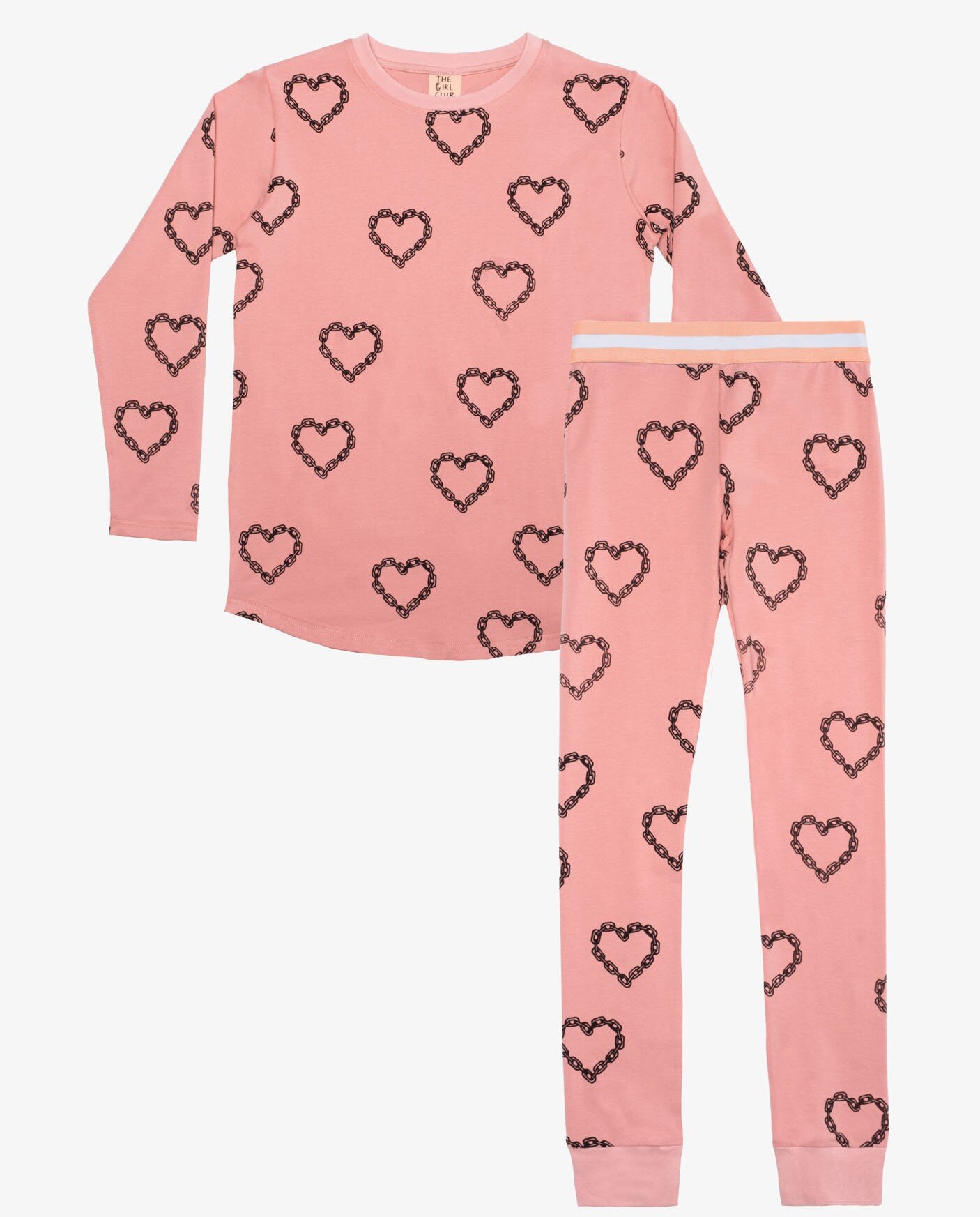 The Girl Club Chain Heart Winter PJs SALE Sale Girls Clothing