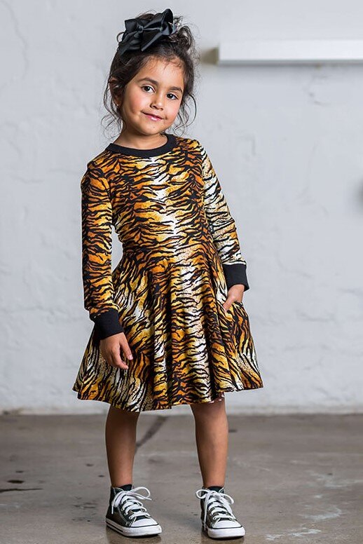 Rock Your Kid Tiger Skin Waisted Dress - SALE-Sale Girls Clothing ...
