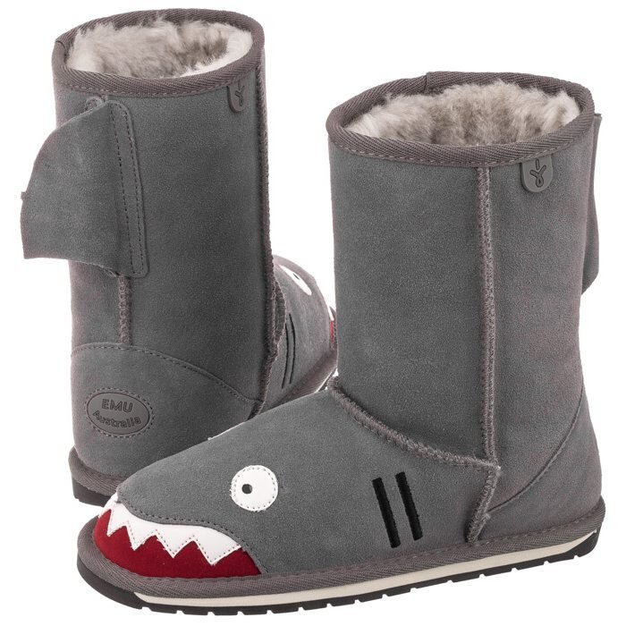 EMU Little Creatures Shark Boot Putty FOOTWEAR Boots Kids Clothing NZ Shop Online Kid Republic Emu MATA