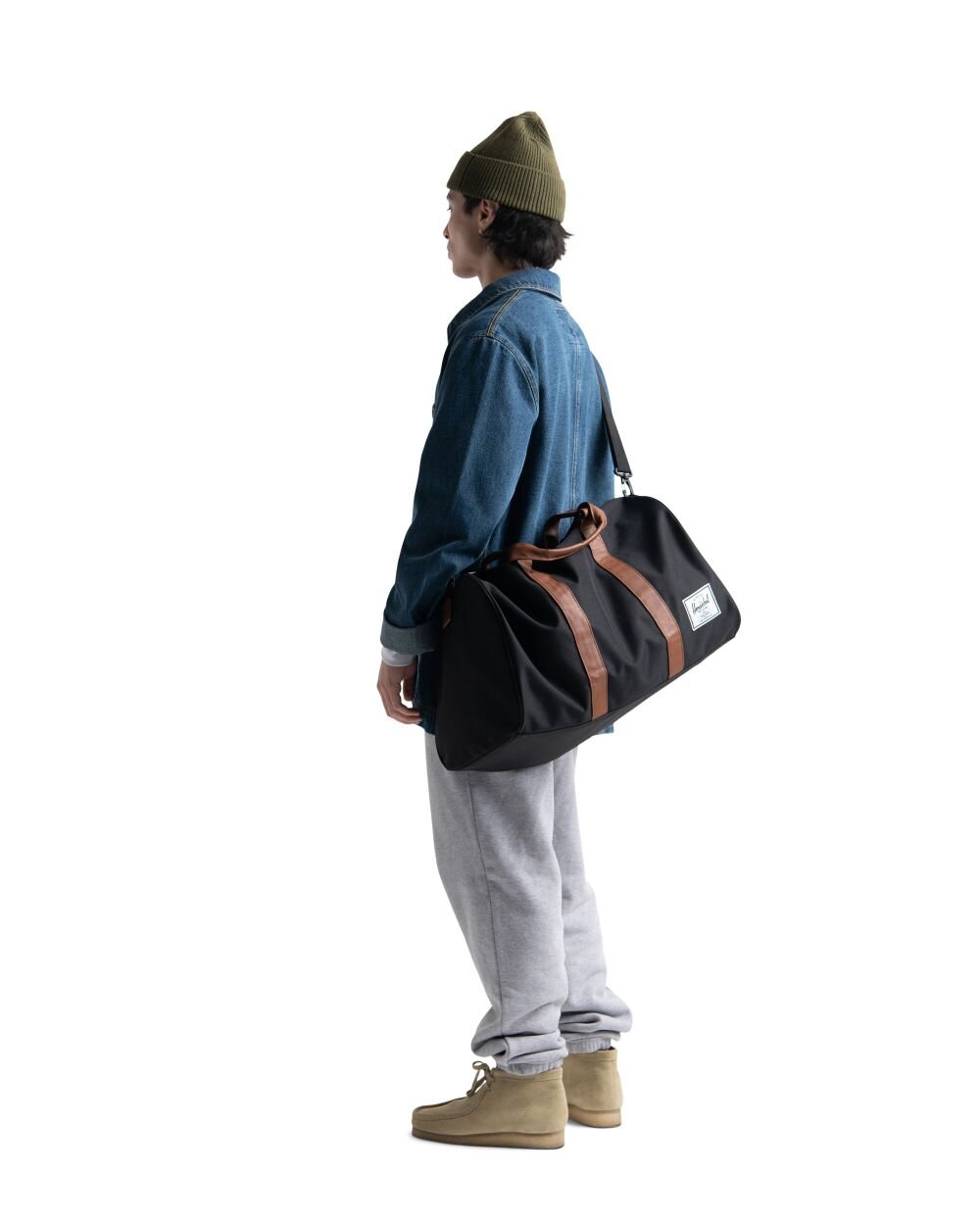 Herschel leather duffle online bag